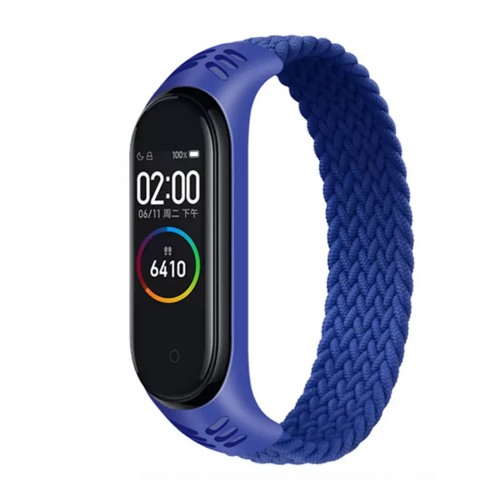 Ремінець Nylon Solo Loop Xiaomi Mi Band 5 6 — Blue — Различные Xiaomi Mi Band 5, Xiaomi Mi Band 6