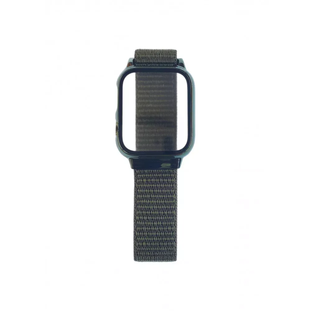 Ремінець Nylon with protective case Apple Watch 42 mm 44 mm 45 mm 49 mm — Gray