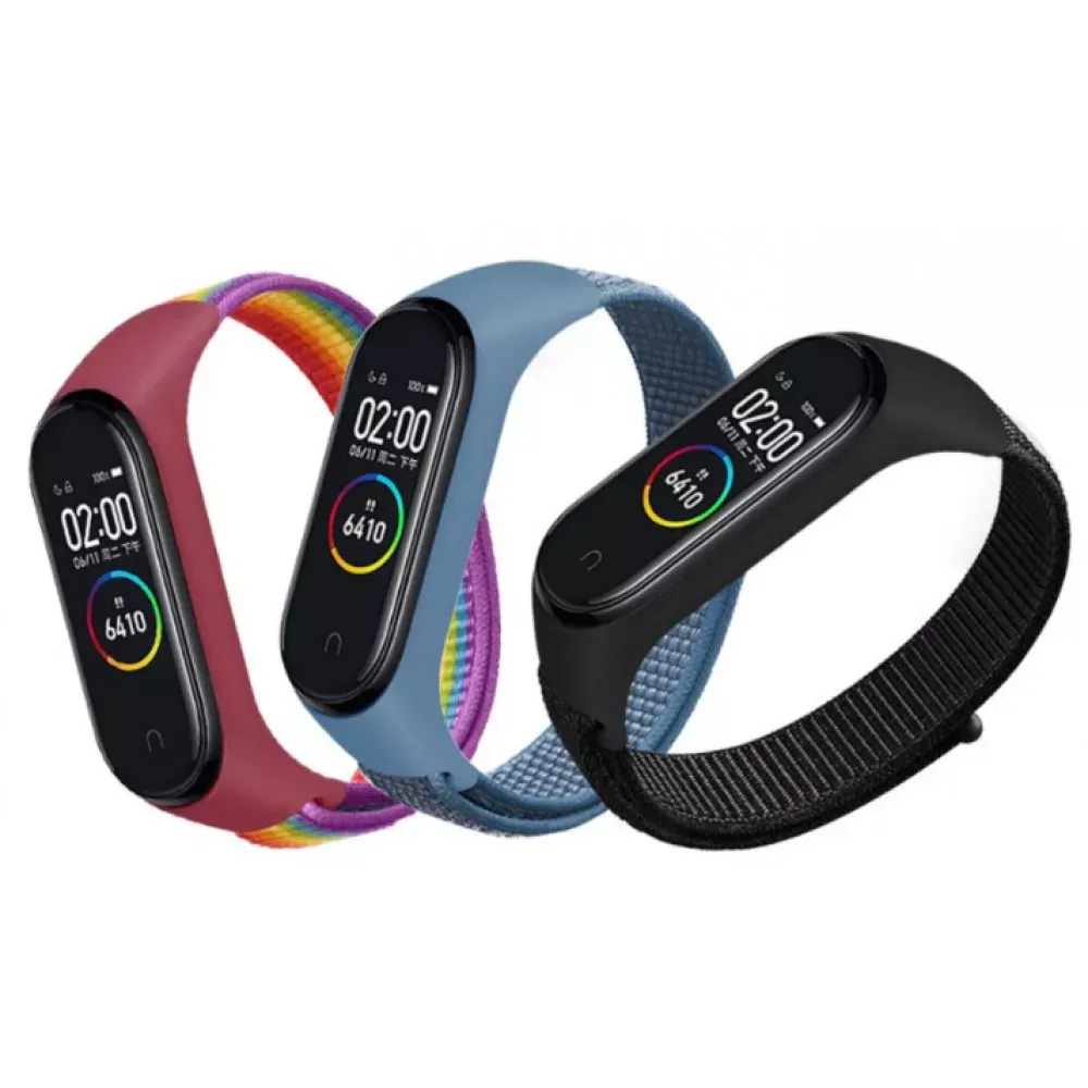 Ремінець Nylon Xiaomi Mi Band 5 6 7 — Neon Yellow - фото 3
