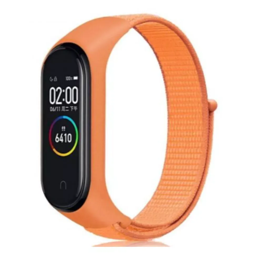 Ремінець Nylon Xiaomi Mi Band 5 6 7 — Orange — Различные Xiaomi Mi Band 5, Xiaomi Mi Band 6, Xiaomi Mi Band 7