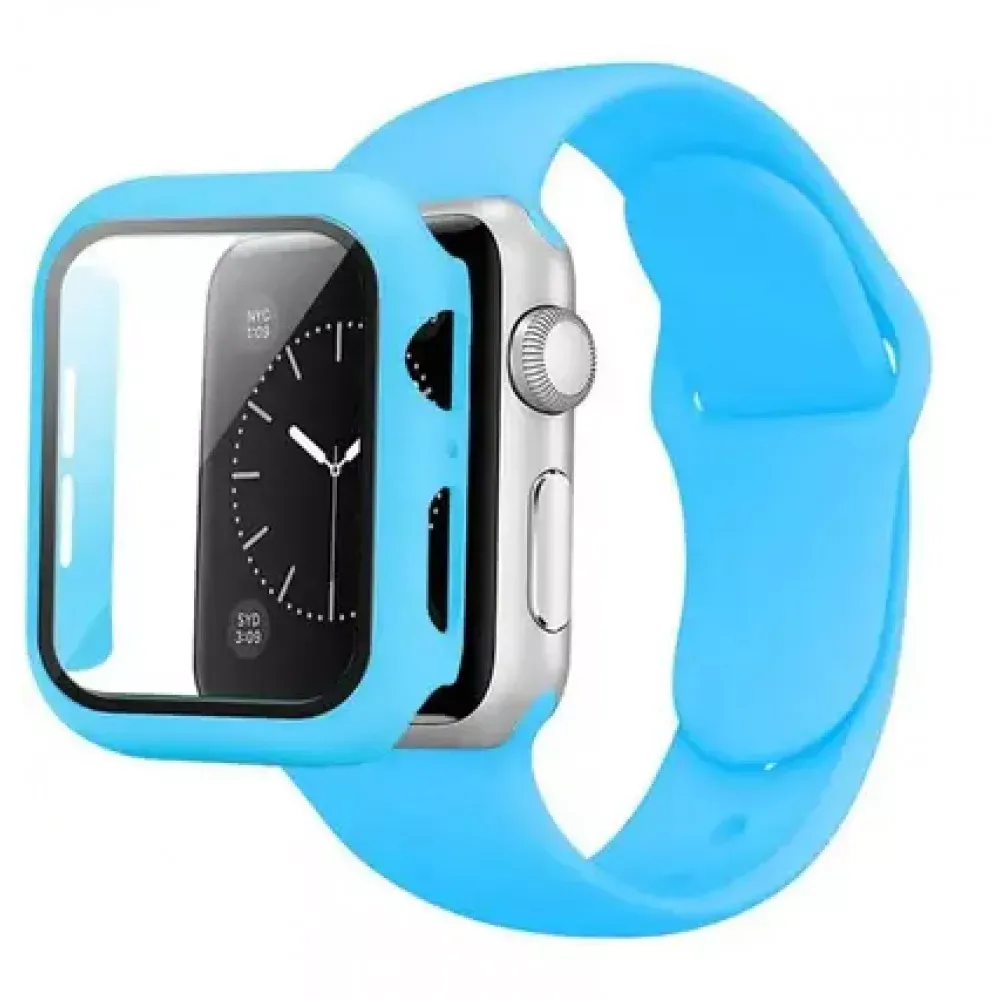 Ремінець Silicon & Glass Apple Watch 42 mm — Blue