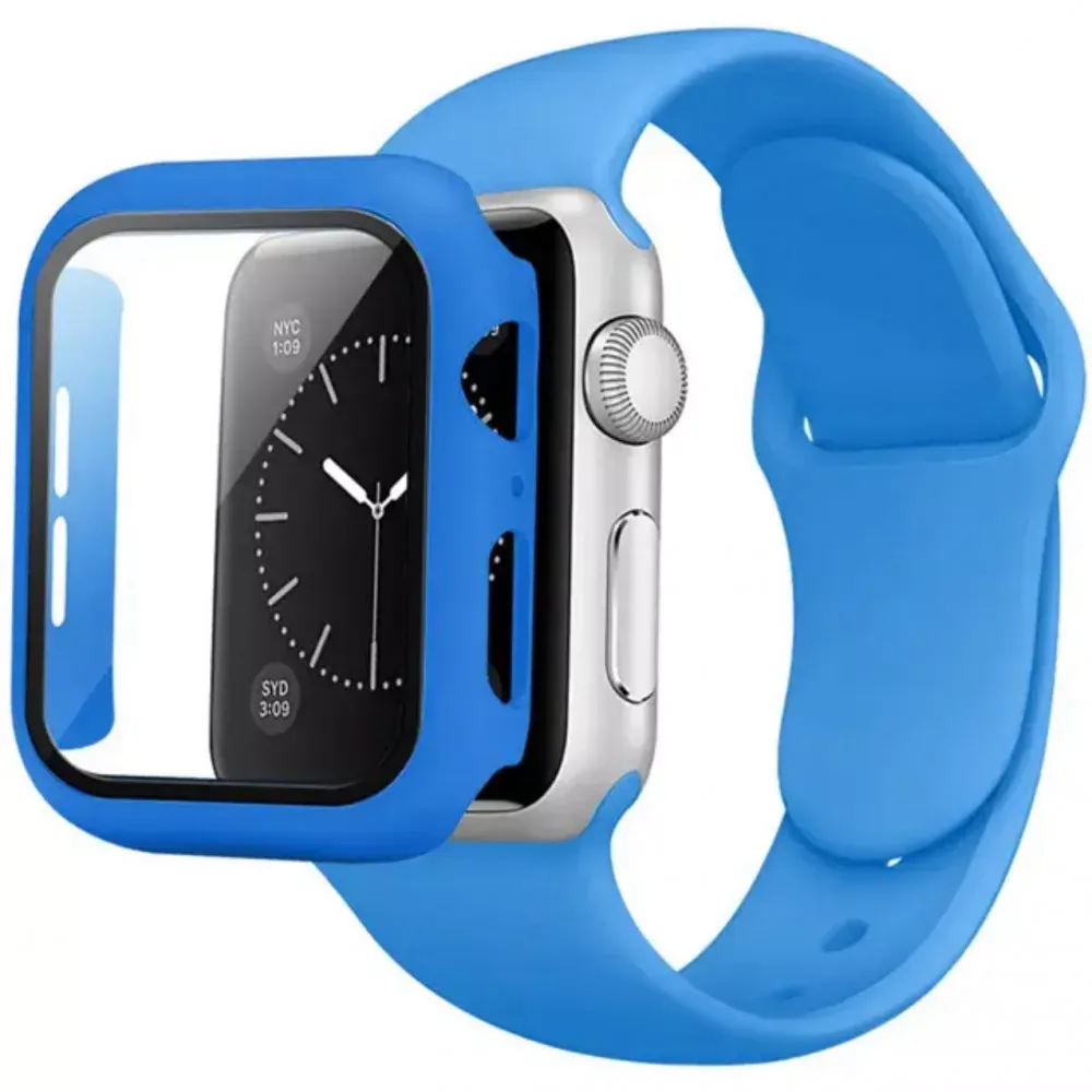 Ремінець Silicon & Glass Apple Watch 45 mm — Lavander