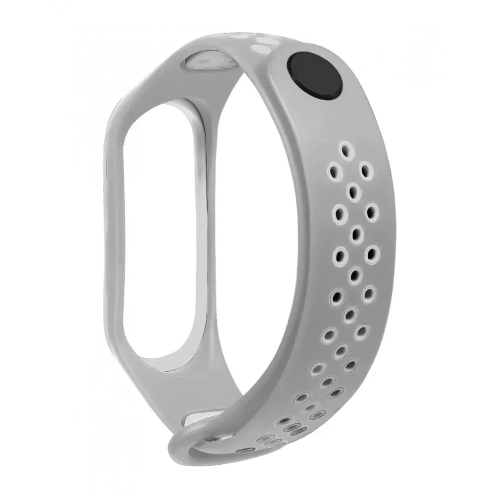 Ремінець Sport Nike Xiaomi Mi Band 3 ; 4 — Gray & White — Различные Xiaomi Mi Band 3, Xiaomi Mi Band 4