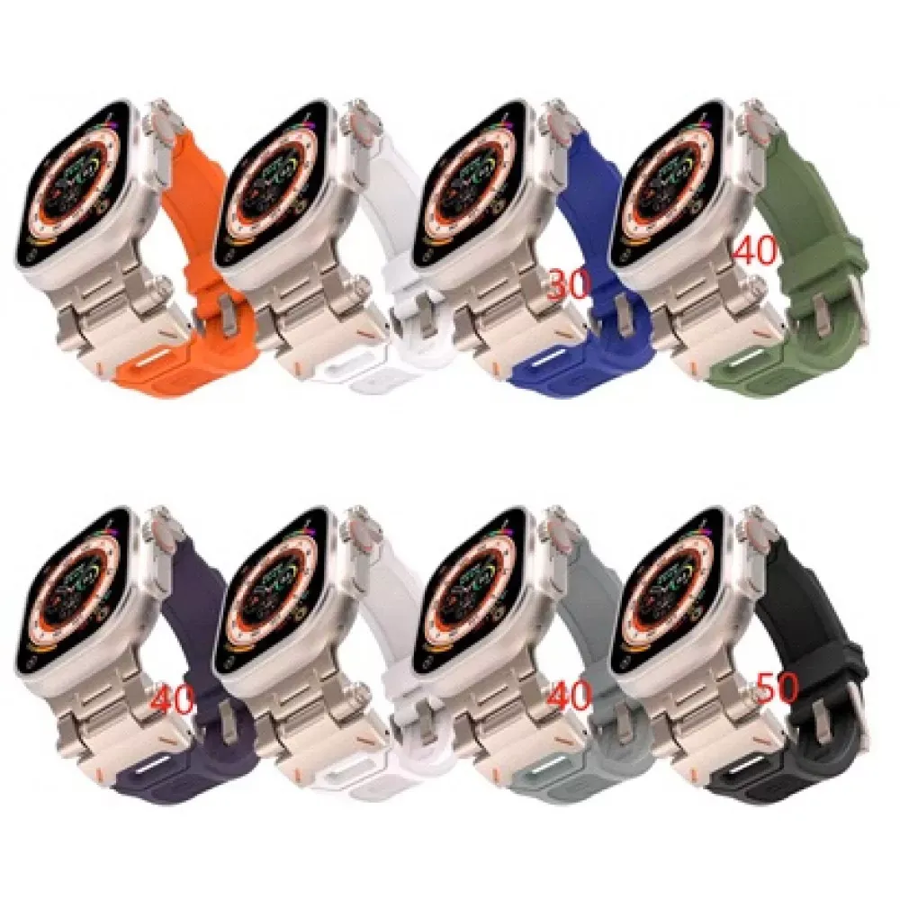 Ремінець T-silicon Apple Watch 42 mm 44 mm 45 mm 49 mm — Blue - фото 3