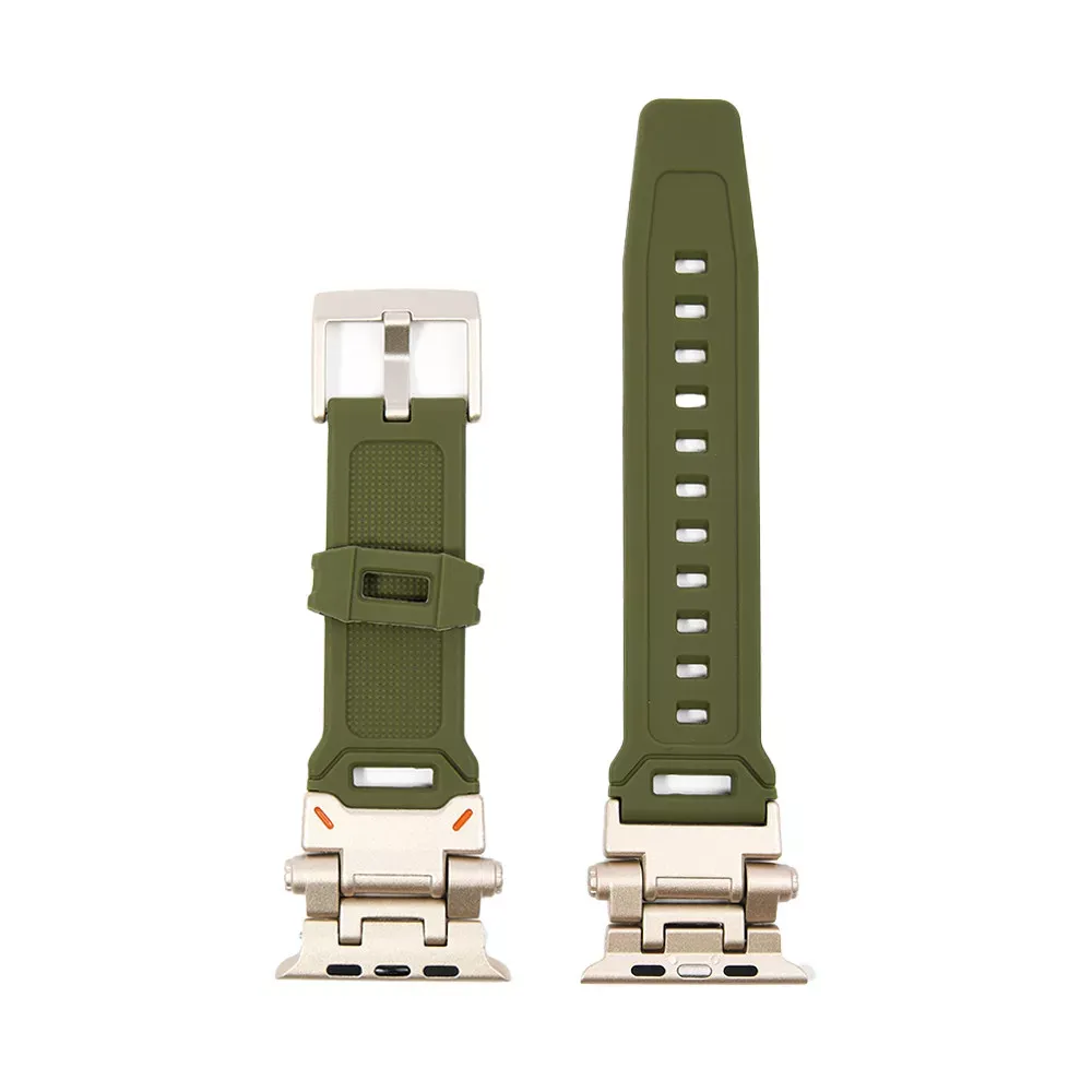 Ремінець T-silicon Apple Watch 42 mm 44 mm 45 mm 49 mm — Green — Различные Apple Watch Series 3 42 mm, Apple Watch Series 4 44 mm, Apple Watch Series 7 45 mm, Apple Watch Series 8 49 mm