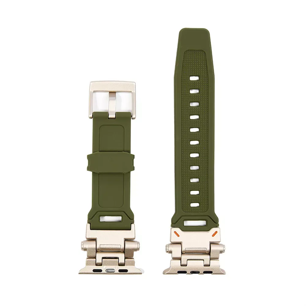 Ремінець T-silicon Apple Watch 42 mm 44 mm 45 mm 49 mm — Green — фото 4