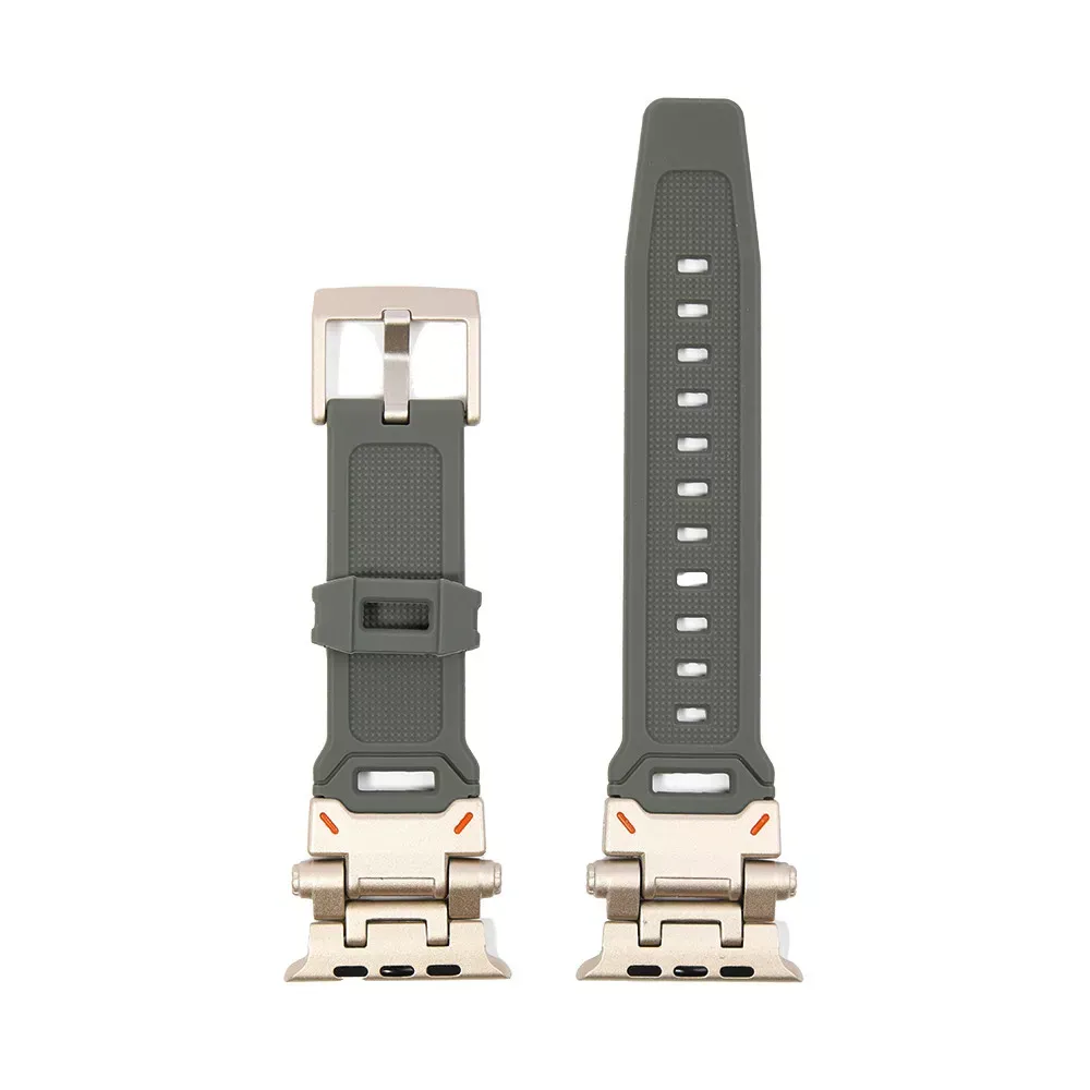 Ремінець T-silicon Apple Watch 42 mm 44 mm 45 mm 49 mm — Grey — Различные Apple Watch Series 3 42 mm, Apple Watch Series 4 44 mm, Apple Watch Series 7 45 mm, Apple Watch Series 8 49 mm