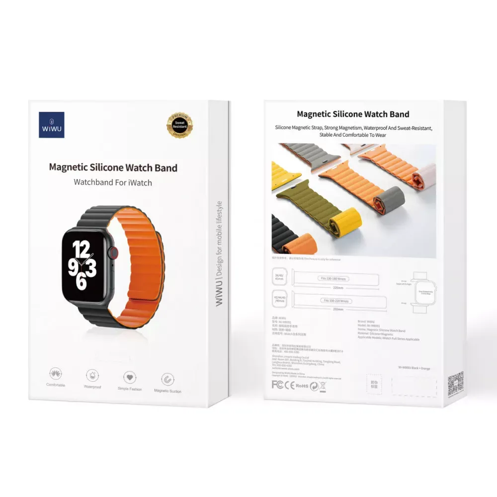 Ремінець Wiwu Wi-WB001 Apple Watch 42 44 45 49 mm__ — Starlight & Orange - фото 3
