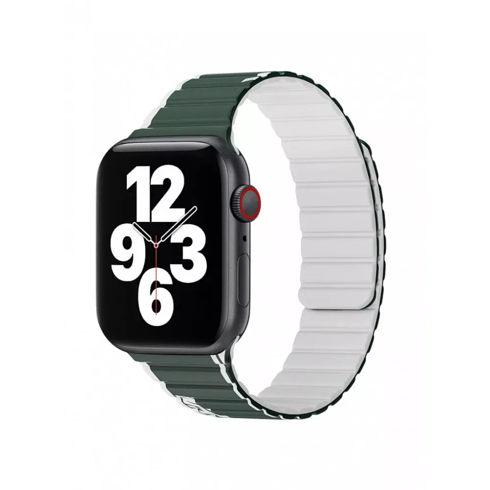 Ремінець Wiwu Wi-WB010 Apple Watch 42 44 45 49 mm — Green & Grey — Wiwu Apple Watch Series 3 42 mm, Apple Watch Series 4 44 mm, Apple Watch Series 7 45 mm, Apple Watch Series 8 49 mm