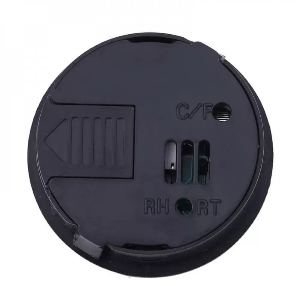 Цифровые часы с термометром и гигрометром Ring clock — Black - фото 4