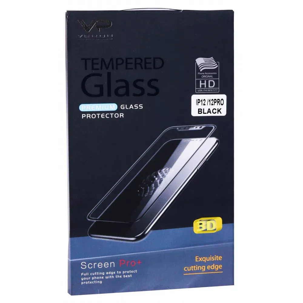 Захисне скло Veron 3D Curved Premium iPhone 12 Mini 5.4 Black — фото 3