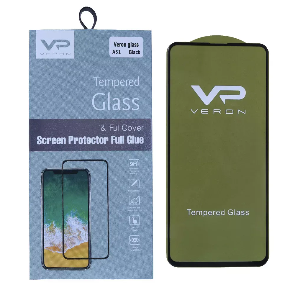 Захисне скло Veron Slim Full Cover — Samsung A51 (A515) Black — F Samsung A51 (A515)