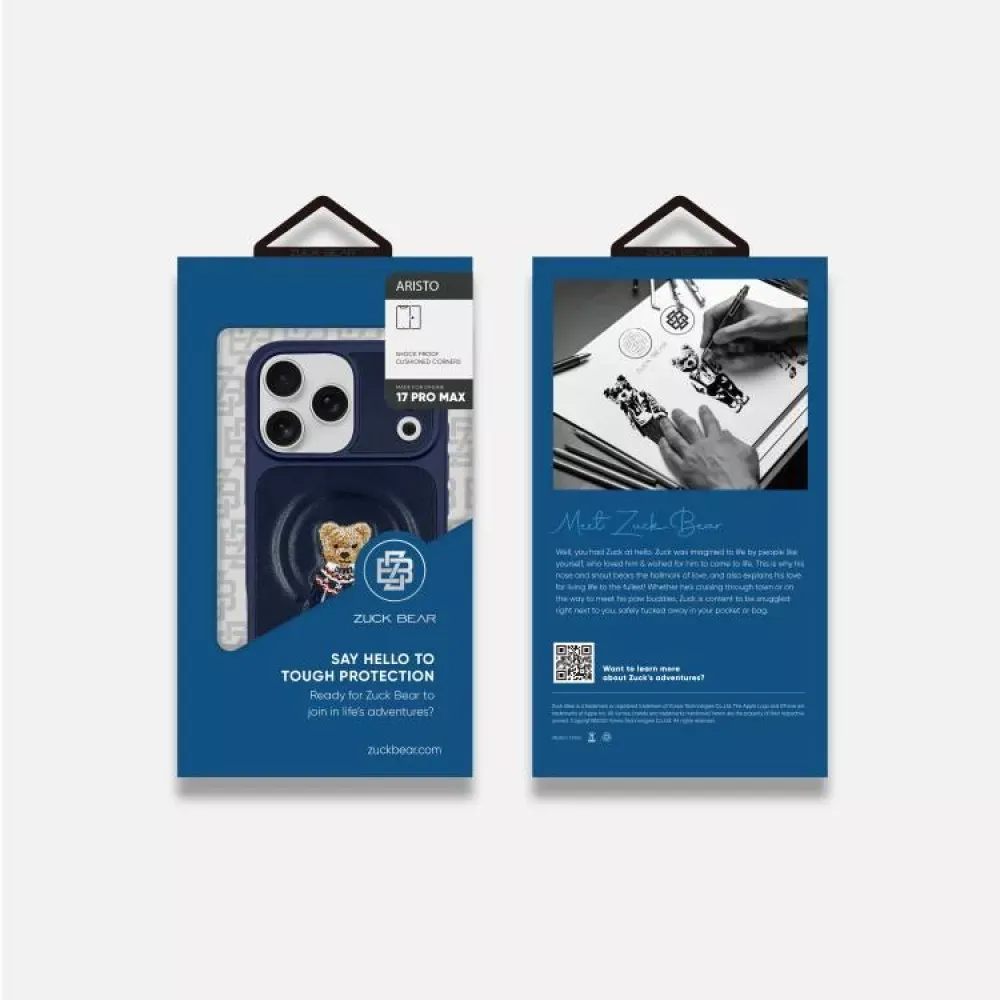 Polo Aristo Leather Case iPhone 17 Pro — Navy - фото 3