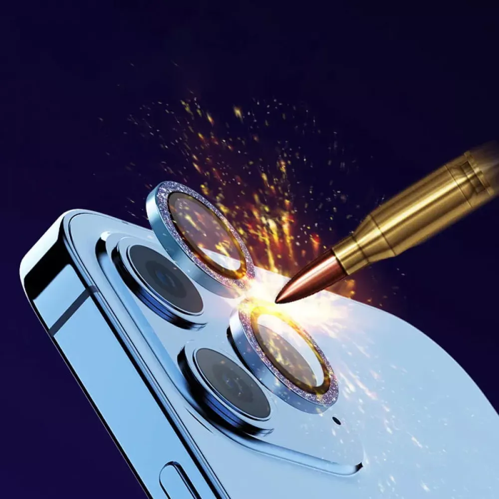 Camera Glass Diamond Crumb iPhone 15 Pro/15 Pro max — Gold - фото 5