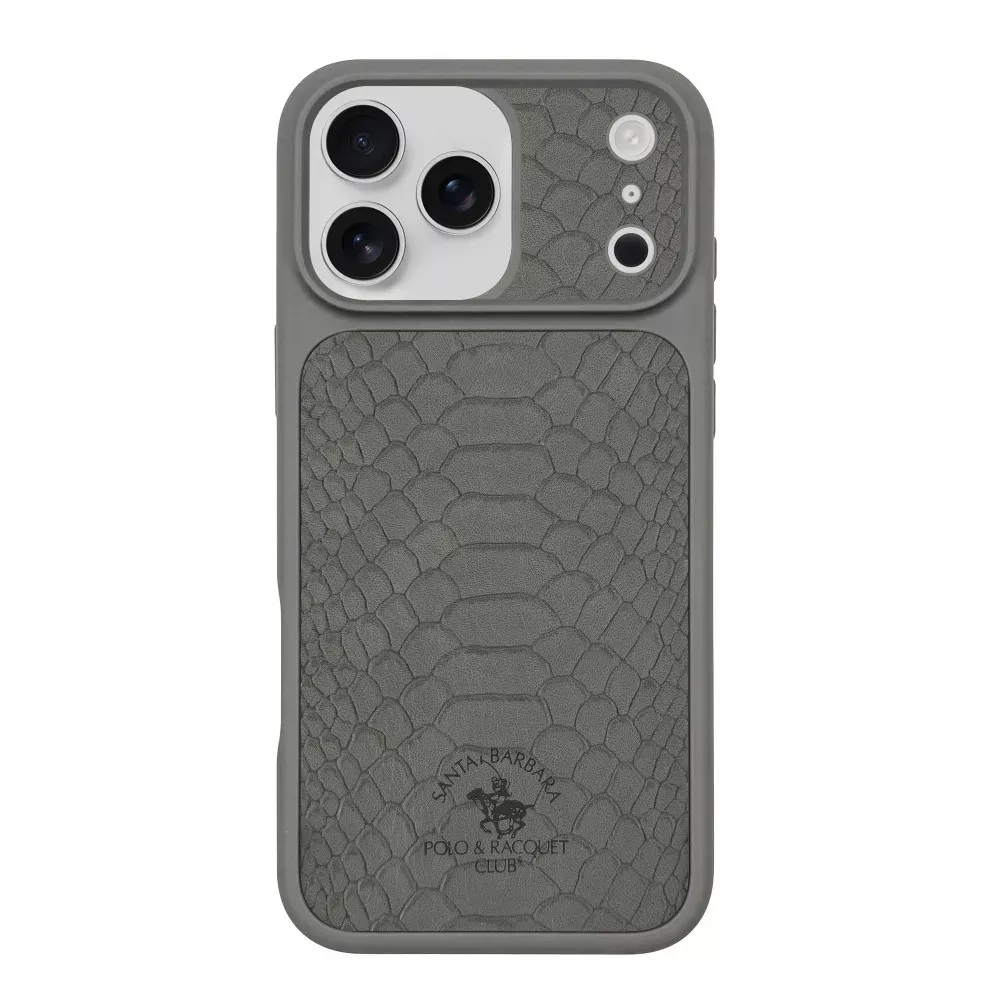 Polo Knight Leather Case iPhone 17 Pro Max — Titanium Grey — Polo Apple iPhone 17 Pro Max