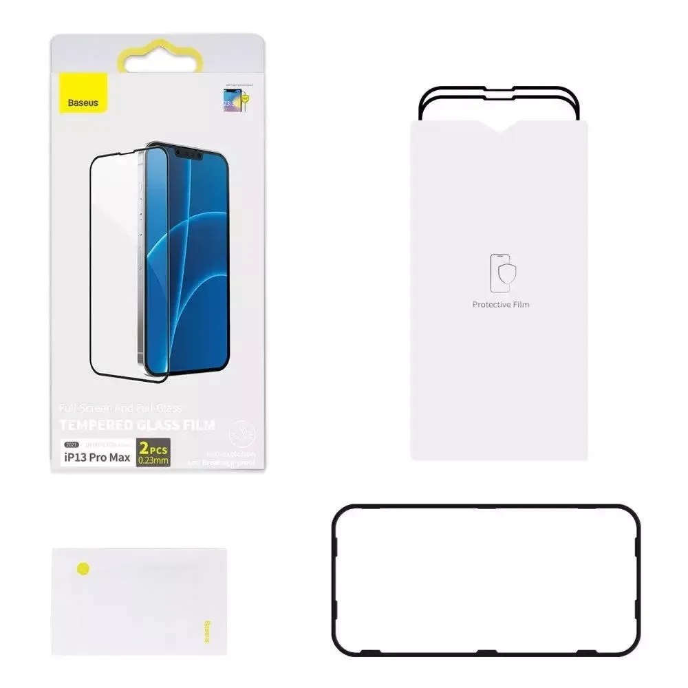 Захисне скло Baseus (SGBL060102) 0.3mm Full-glass Crystal iPone X ; XS ; 11 Pro 5.8" (2pcs/pack+Pasting Artifact) — Baseus Apple iPhone X, Apple iPhone Xs, Apple iPhone 11 Pro