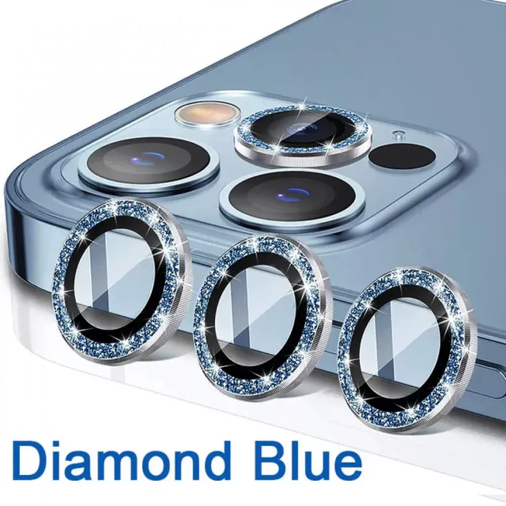 Захисне скло Camera Glass Diamond Crumb iPhone 13 Pro/13 Pro Max — Blue — Различные Apple iPhone 13 Pro 6.1", Apple iPhone 13 Pro Max 6.7"