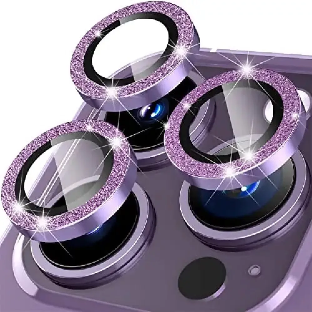 Захисне скло Camera Glass Diamond Crumb iPhone 14 Pro/14 Pro Max — Purple — Различные Apple iPhone 14 Pro Max 6.7", Apple iPhone 14 Pro 6.1"