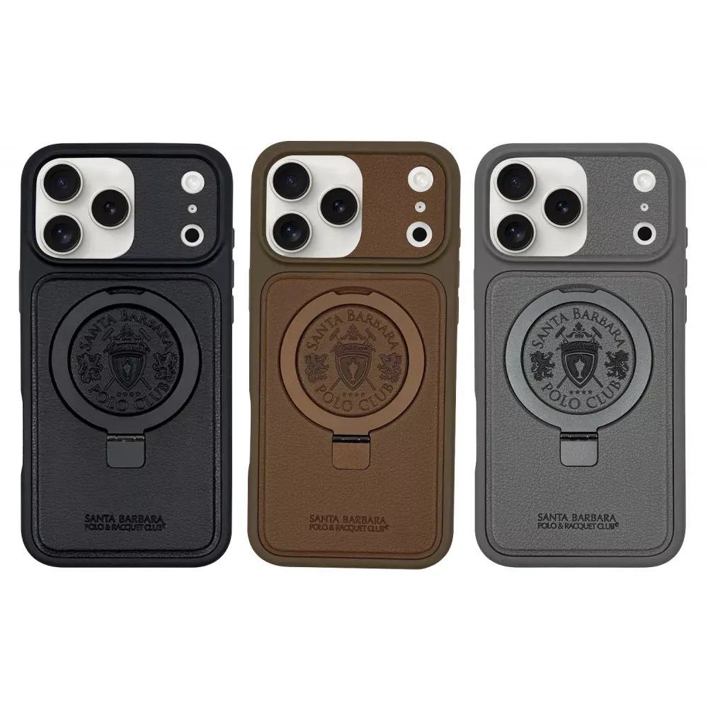 Polo Primo Leather Case iPhone 17 Pro Max — Titanium Grey - фото 3