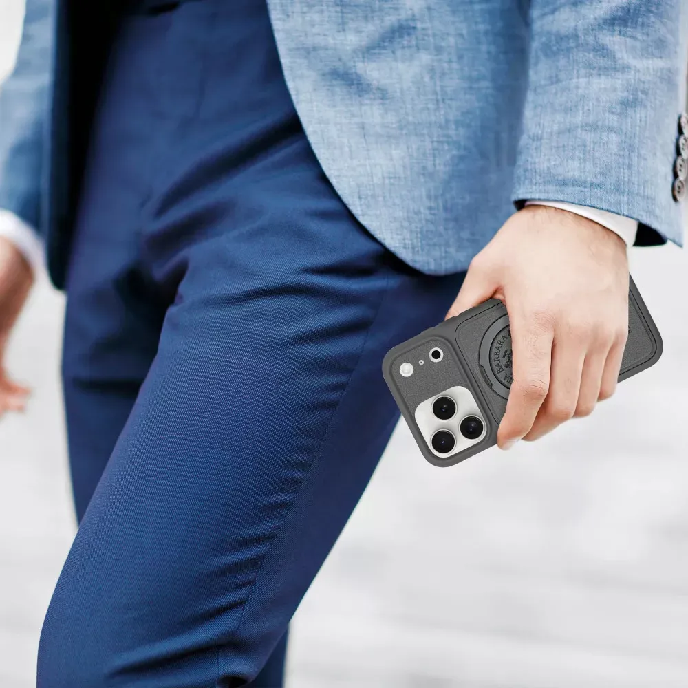 Polo Primo Leather Case iPhone 17 Pro — Titanium Grey - фото 4