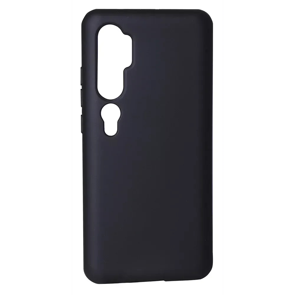 Original Silicone Case — Xiaomi Mi Note 10 — Black (1) — Я Xiaomi Redmi Note 10