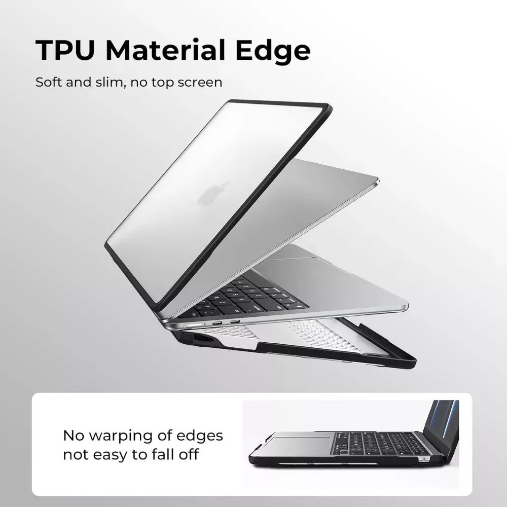 TPU+PC HardShell Case MacBook Air 13.6" A2681 — Black — Различные Apple Macbook Air 13.6 A2681