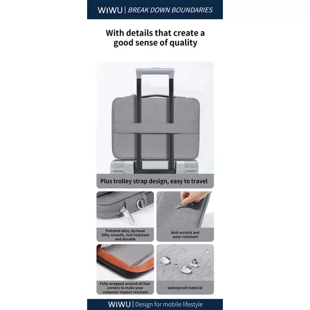 Сумка 14'' WiWU Cozy Classic Case — Black - фото 3