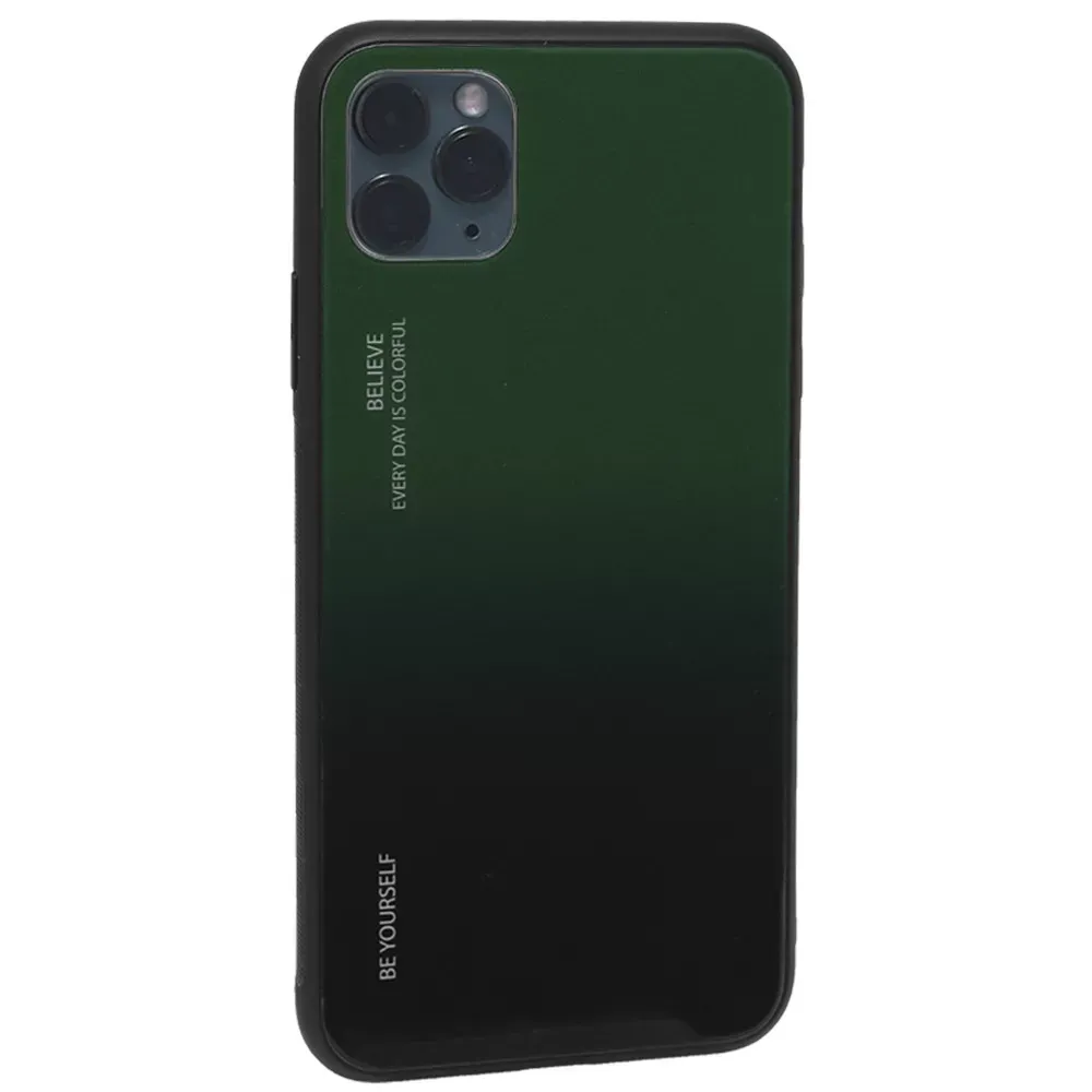 Gradient Glass Case iPhone 11 Pro Max — Green — Различные Apple iPhone 11 Pro Max