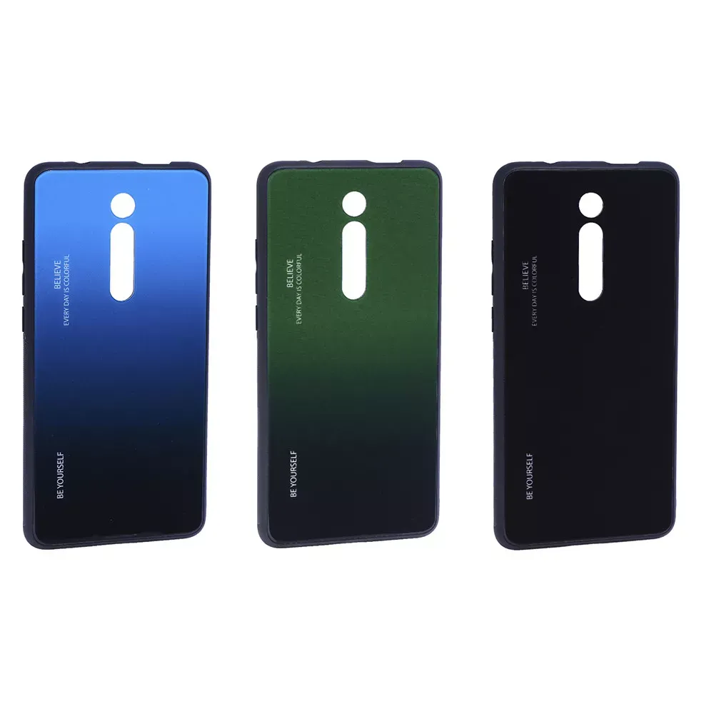 Gradient Glass Case Xiaomi Redmi Mi 9T (K20) — Black - фото 3