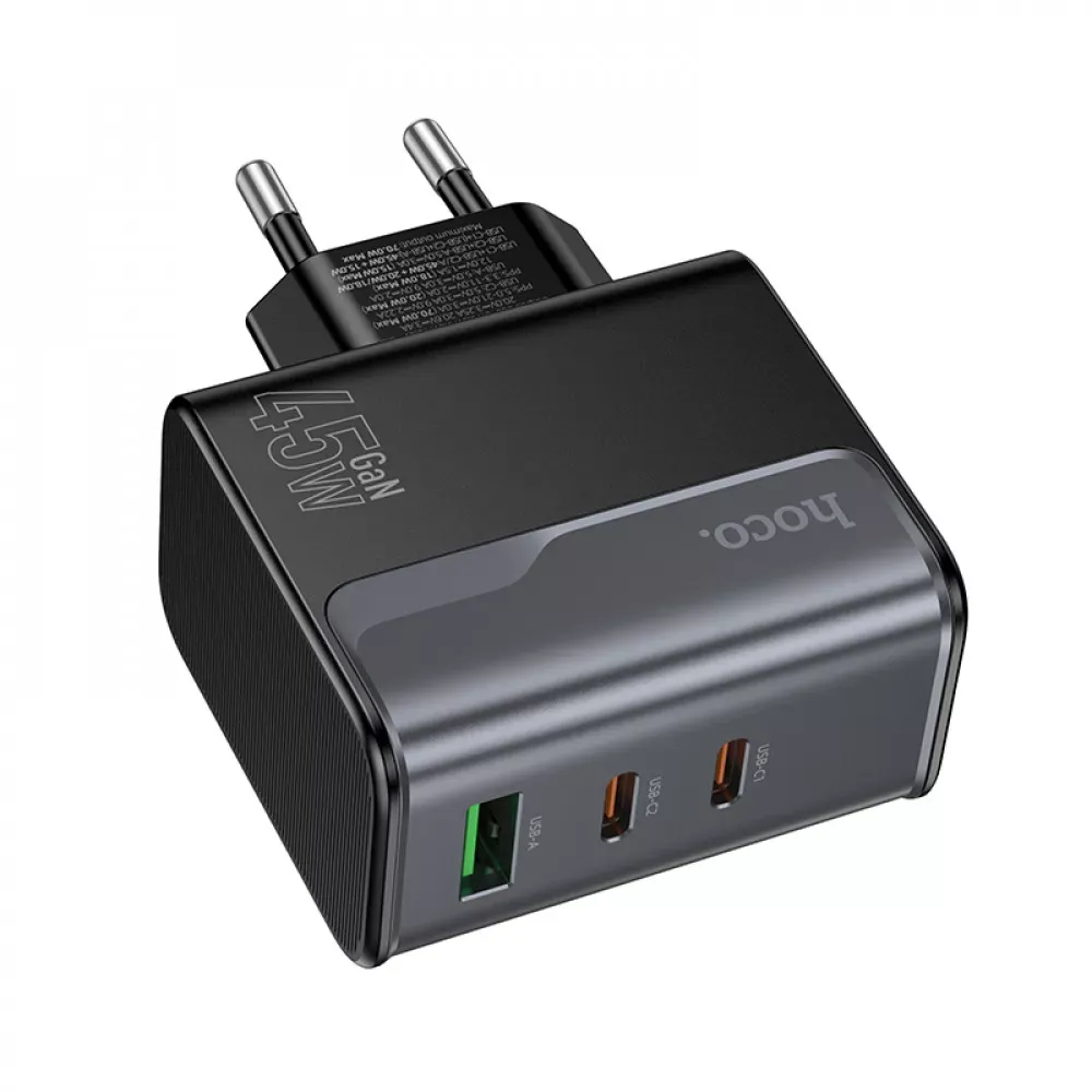 Home Charger 70W 2PD QC 3.0 Hoco CS75A — Black - фото 4