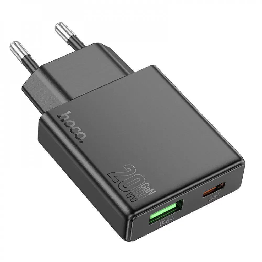 Home Charger 20W PD QC3.0 Hoco N38 — Black - фото 5