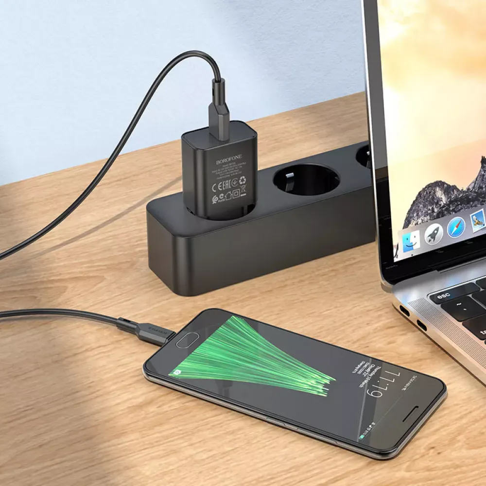 Home Charger | 18W | QC3.0 — Borofone BA72A — Black — фото 5
