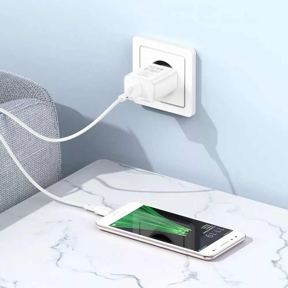 Home Charger | 18W | QC3.0 — Borofone BA72A — Black — фото 6