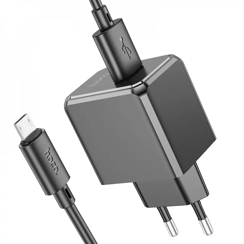 Home Charger | 2.1A | 1U | Micro Cable (1m) — Hoco CS11A — Black - фото 4