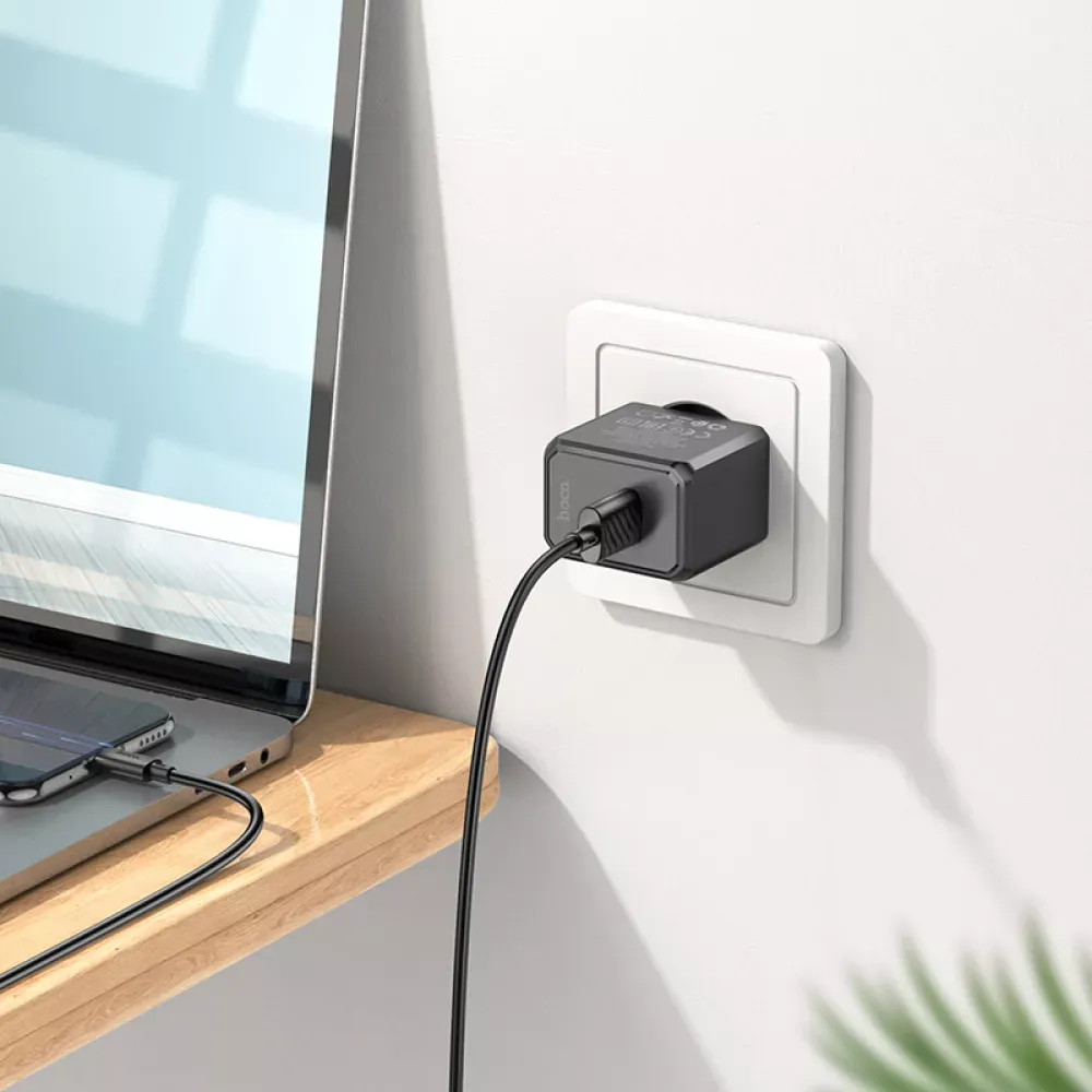 Home Charger | 2.1A | 1U | Micro Cable (1m) — Hoco CS11A — Black - фото 6