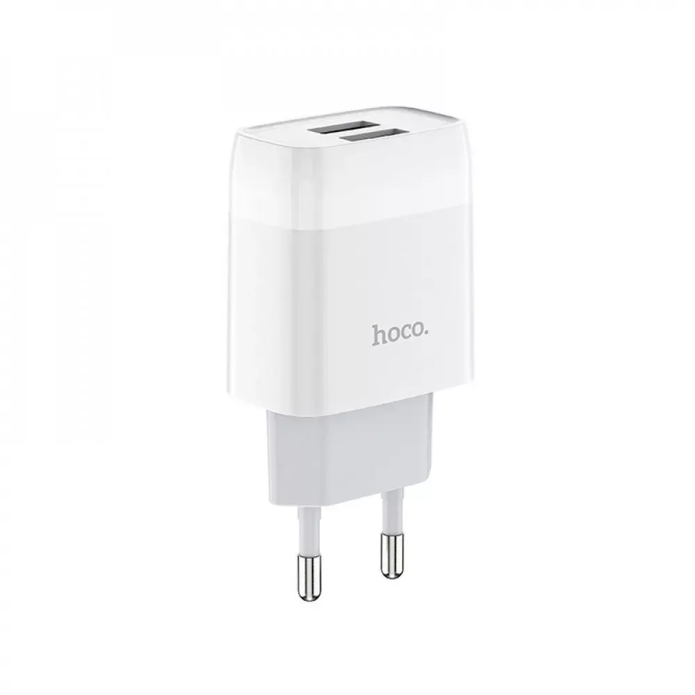 Home Charger | 2.4A | 2U — Hoco C73A — White — Hoco