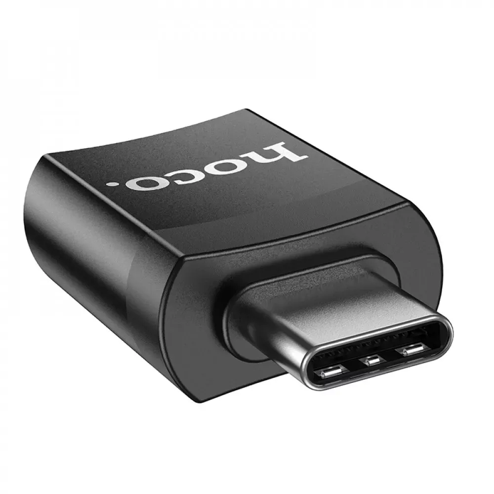 Adapter OTG USB C To USB — Hoco UA17  016 — Black - фото 4