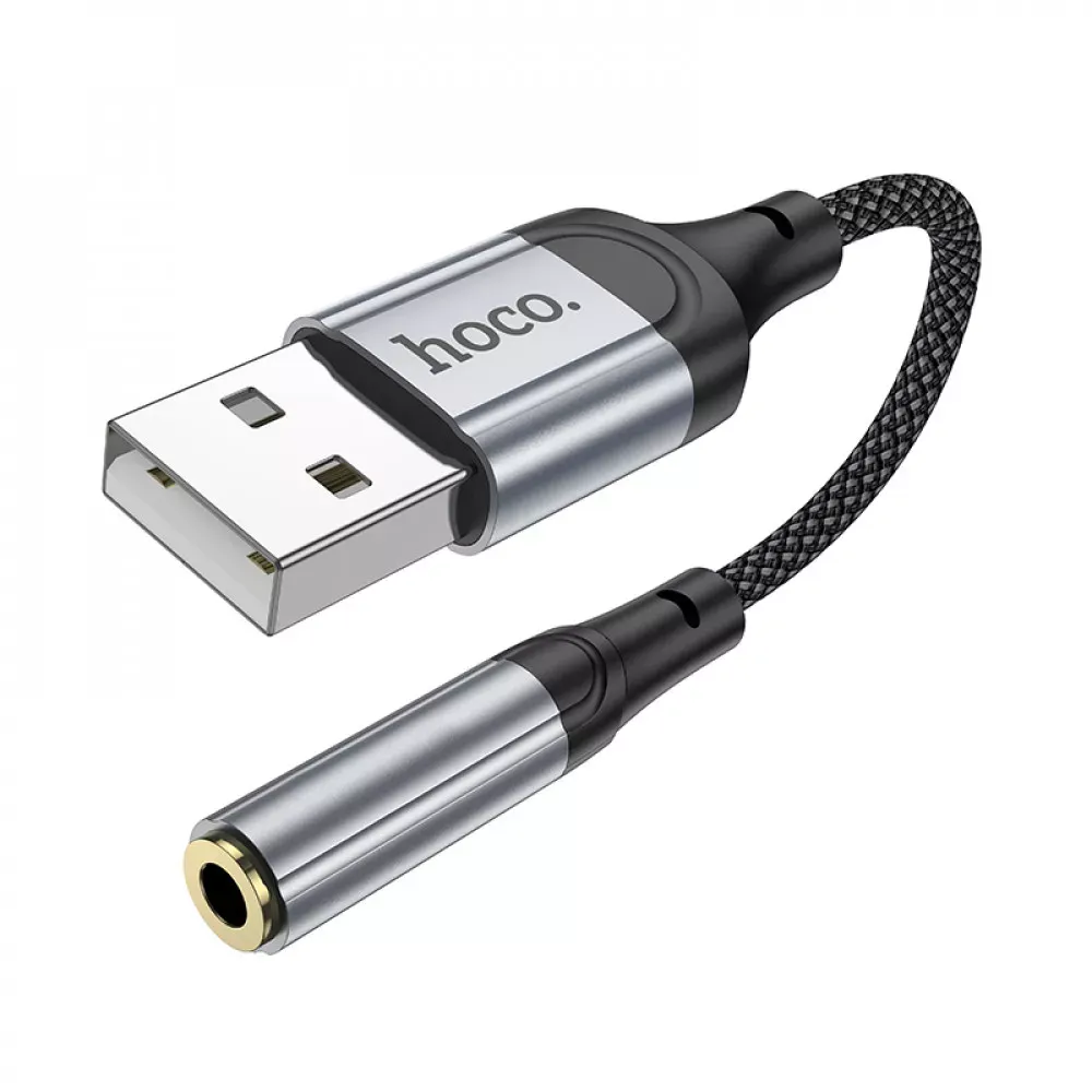 Adapter USB A To 3.5 Hoco LS36 — Black — Hoco