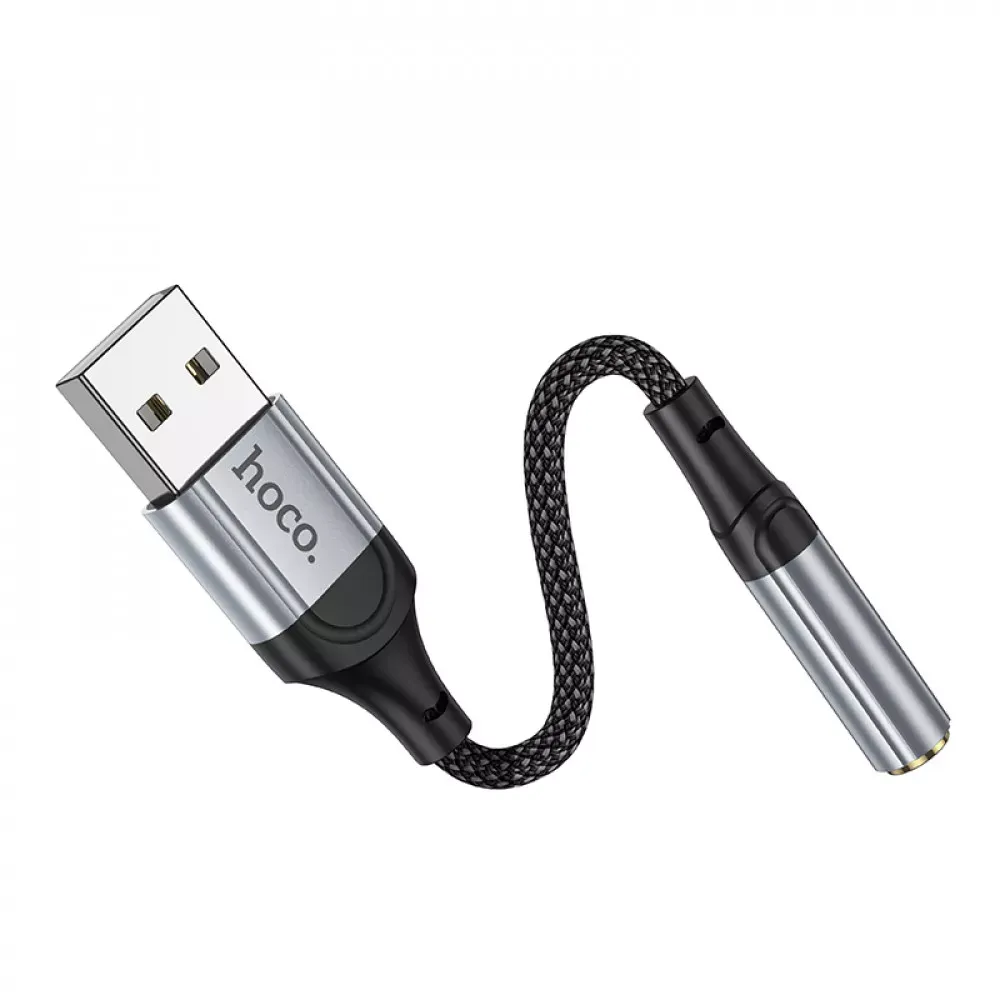 Adapter USB A To 3.5 Hoco LS36 — Black - фото 5