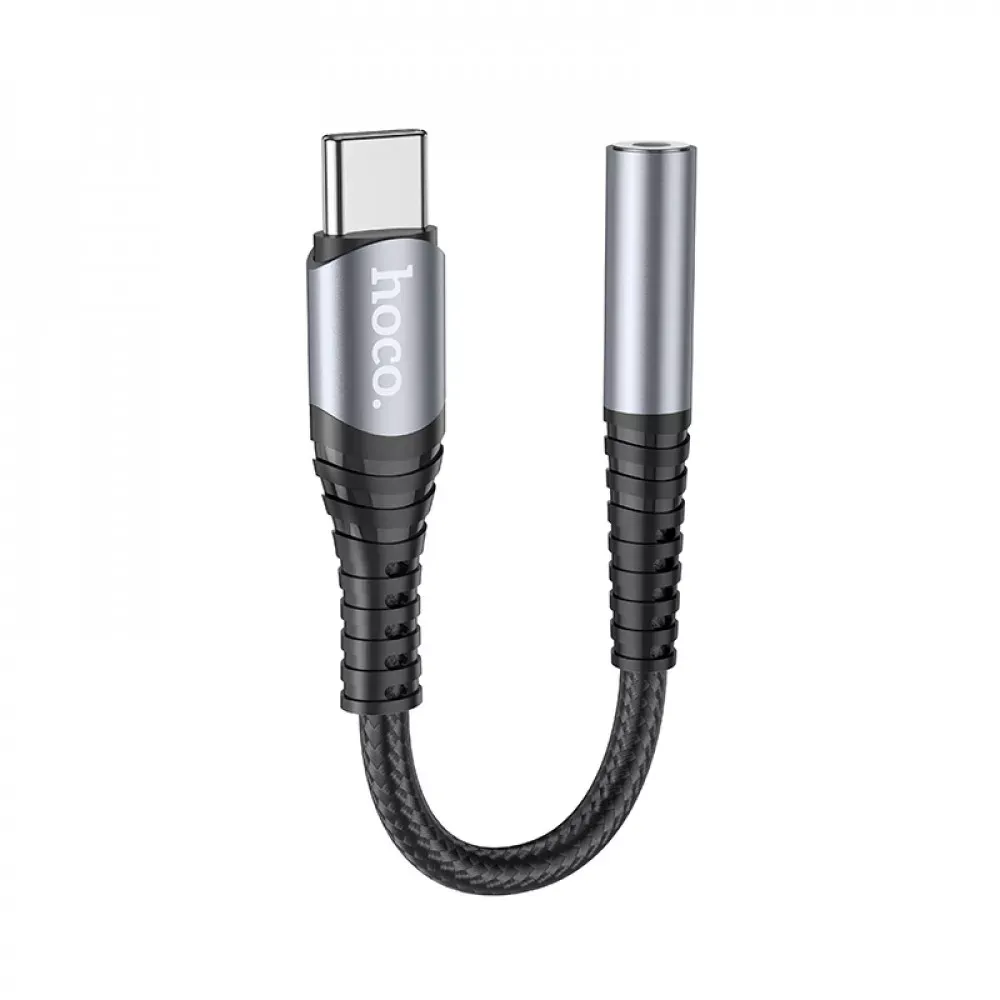 Adapter USB C To 3.5mm Hoco LS33 — Metal Gray — Hoco