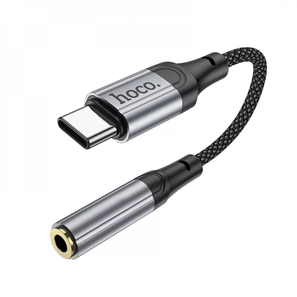 Adapter USB C To 3.5mm Hoco LS36 — Black — Hoco