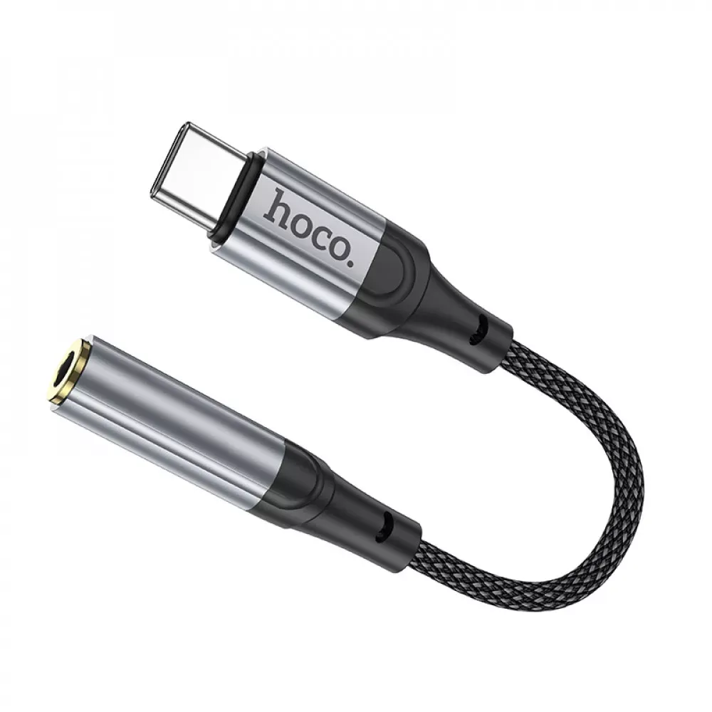 Adapter USB C To 3.5mm Hoco LS36 — Black - фото 4
