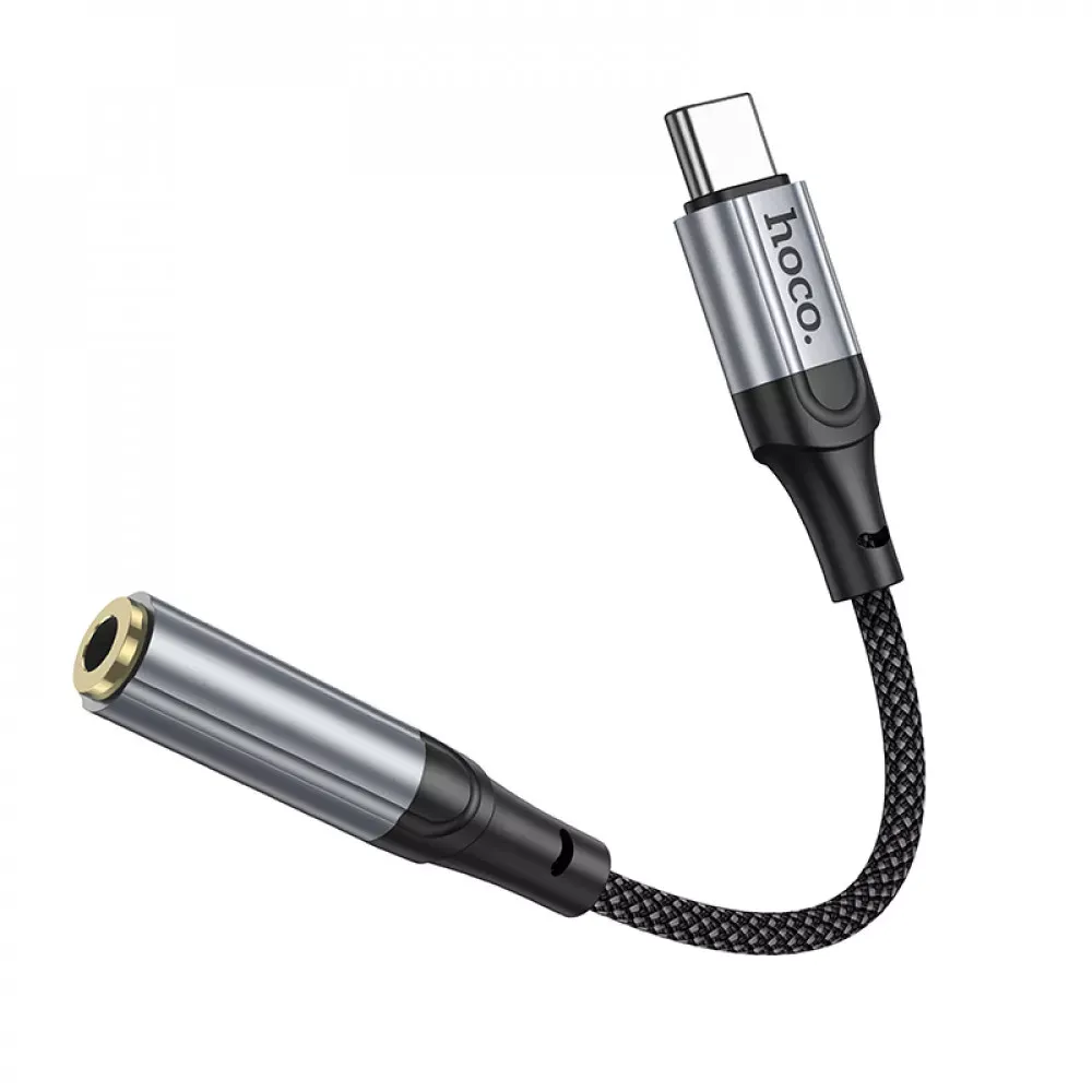 Adapter USB C To 3.5mm Hoco LS36 — Black - фото 5