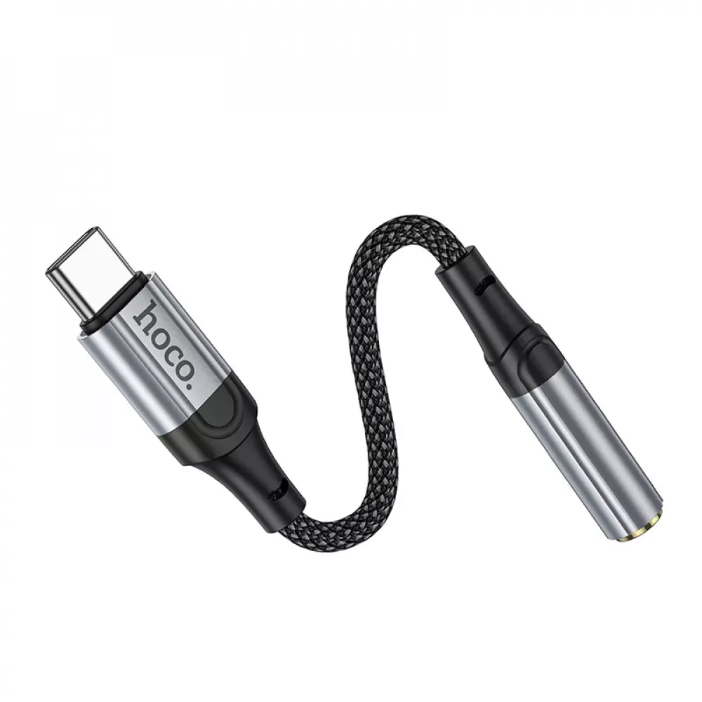 Adapter USB C To 3.5mm Hoco LS36 — Black - фото 6