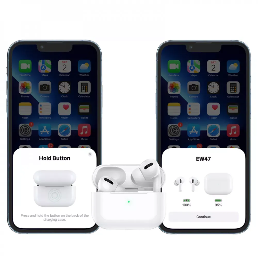 Bluetooth гарнітура TWS — Hoco EW47 True  — White - фото 7