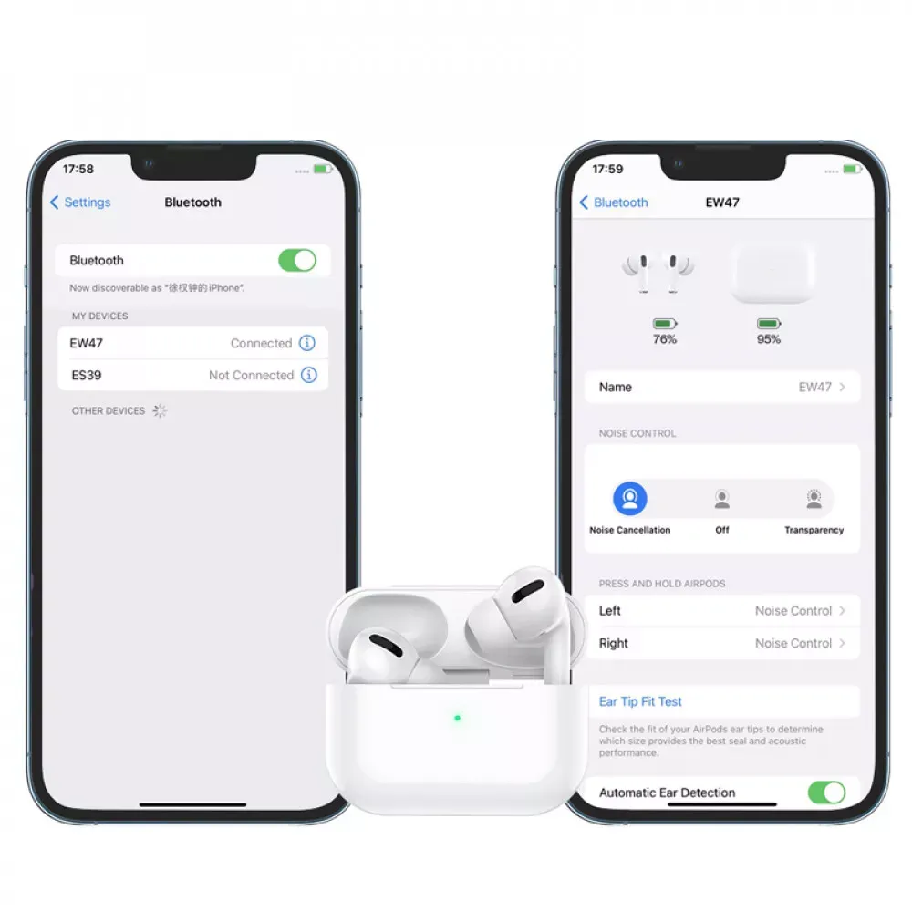 Bluetooth гарнітура TWS — Hoco EW47 True  — White - фото 8
