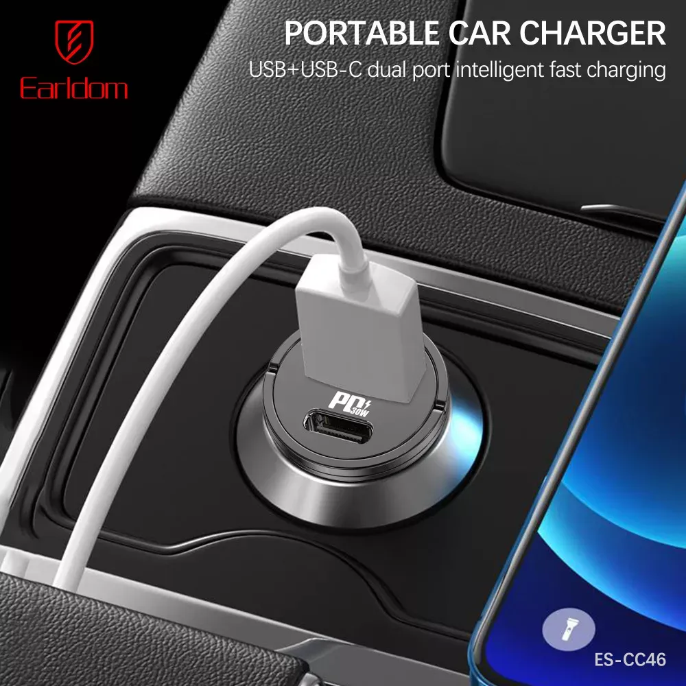 Car Charger 2.4A 1U 1C Earldom ES-CC46 - фото 6