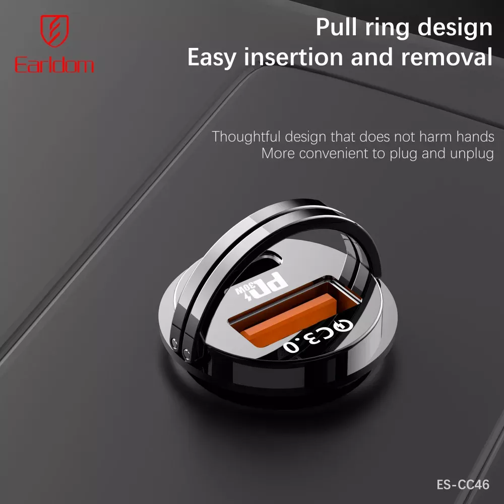 Car Charger 2.4A 1U 1C Earldom ES-CC46 - фото 8