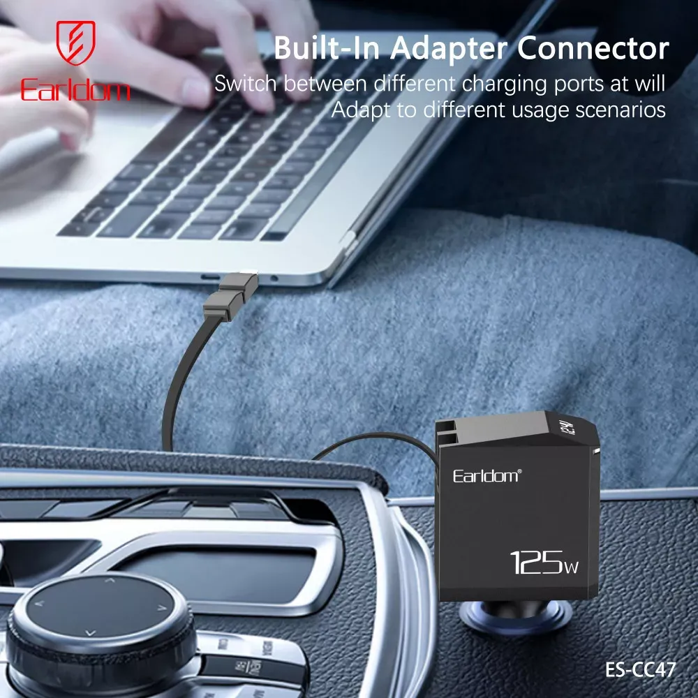 Car Charger 2.4A 1U 1C Earldom ES-CC47 - фото 4