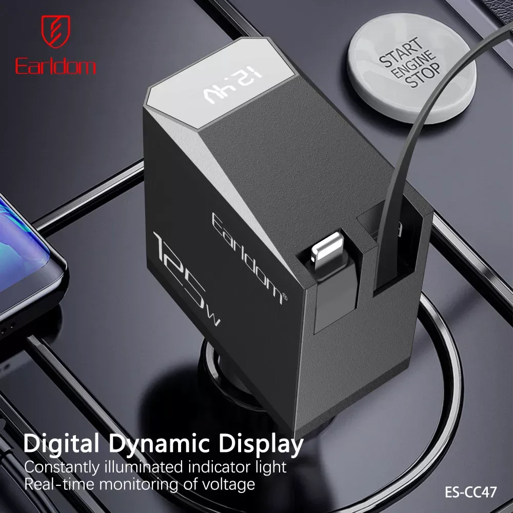 Car Charger 2.4A 1U 1C Earldom ES-CC47 - фото 6